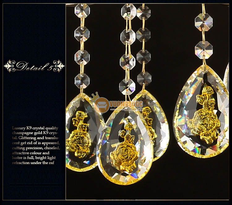 Đèn chùm pha lê nến trang trí nhập khẩu CM226-17